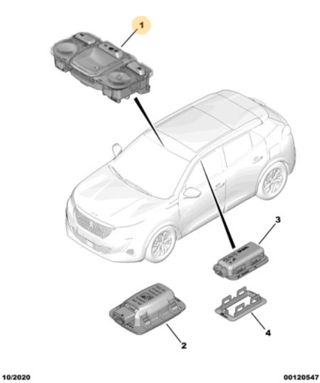 Orijinal Peugeot 308 P5 Tavan Lambası 9814757480