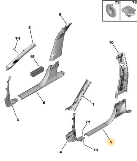 Orijinal Peugeot 308 P5 Ön Şase Kolu Döşemesi Sol  98337460ZD
