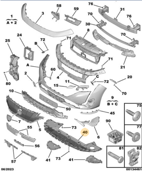 Orijinal Peugeot 308 P5 Ön Tampon Alt Koruma   9835411980