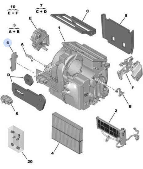 Orijinal Peugeot 308 P5 Polen Filtresi Kapağı 9837300380