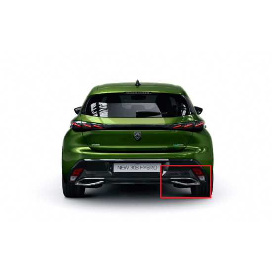 Peugeot 308 P5 Arka Tampon  Krom Egzoz Çıkışı Sağ   98376774VD