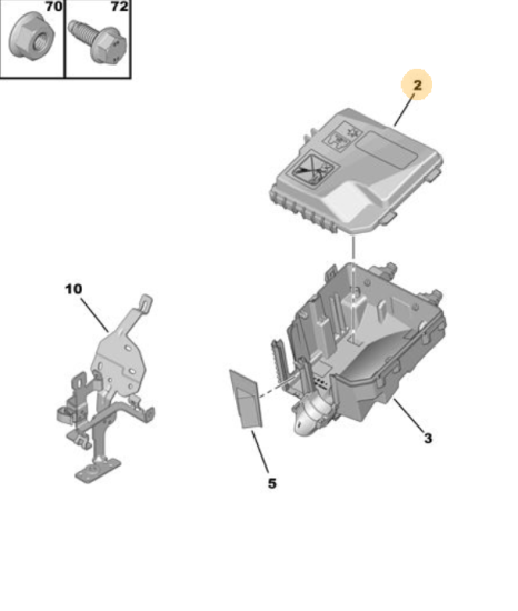 Orijinal Peugeot 308 P5  Sigorta Kutusu Kapağı  9843058980