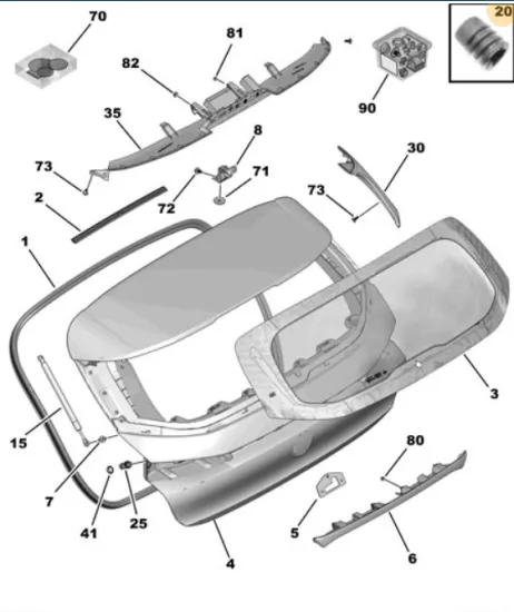 ORJINAL PEUGEOT 308 YEDEK PARÇA